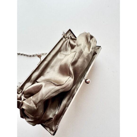 Unbranded Green Scalloped Beaded Sequin Embellished Satin Evening Purse Bag - Picture 9 of 11